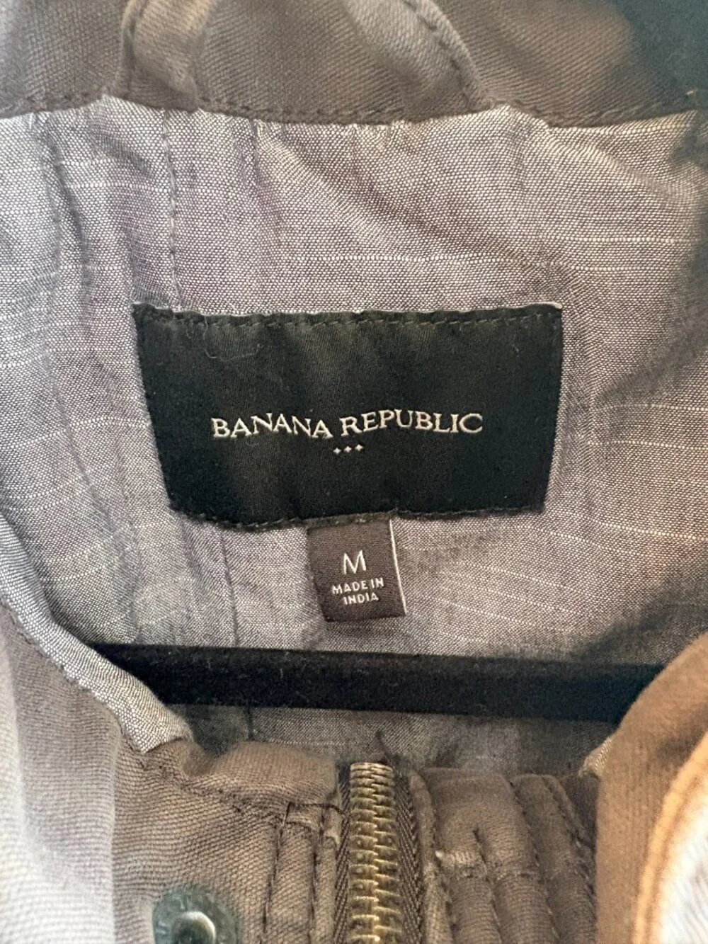 Banana Republic Men’s Medium Hooded Utility Field Jacket Gray